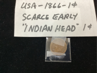 USA - 1866 INDIAN HEAD ONE CENT COIN