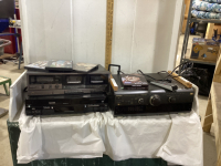 TOSHIBA VHS/DVD COMBO PLAYER, JVC CASSETTE DECK & TECHNICS TUNER