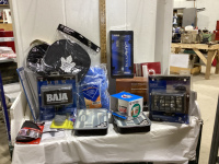 (2) BOXES / (2) TOOL KITS, MOP HEAD, (2) BAJA OFF ROAD LIGHTS, CERAMIC BRIQUETTES,