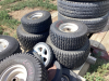 PALLET OF LAWN MOWER TIRES, ALL ON RIMS - 3