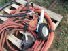 PALLET WITH GAS HOSES, WINCH W/ CABLE, TIGER TORCH, ETC - 2