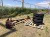 (2) HOUSE TRAILER AXLES AND (4) TIRES - 8-14.5 - 3