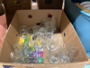 BOX OF DRINKING GLASSES - 2