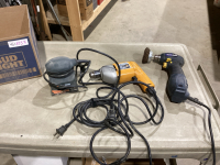 MASTERCRAFT RIGHT ANGLE DRILL, B+ D DRILL, AND B+D PALM SANDER