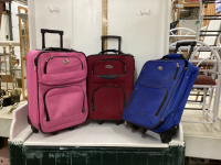 (3) CARRY-ON SUITCASES