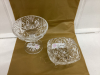 (2) - PIECES PINWHEEL CRYSTAL CANDY DISHES - 2