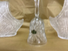 (2) PIECES CRYSTAL - CANDY BOWLS & A BELL - 5