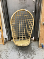 WICKER/RATTAN HANGING BASKET CHAIR - NO CHAIN