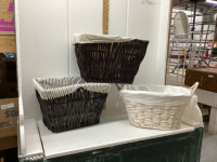 (3) WICKER BASKETS