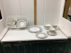 TEA SET - “GLENDALE” … CREAM & SUGAR, TEA CUPS & SAUCERS, LUNCHEON PLATES