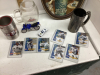 BOX OF DECOR ITEMS - COCA COLA TRAY, HOCKEY CARDS, COORS LIGHT CUPS, (3) COORS LIGHT BACKPACKS - 2