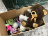 (2) BOXES W/ DOLLS, STUFFIES, TOY HAMSTERS & CAGES - 2