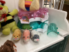 (2) BOXES W/ DOLLS, STUFFIES, TOY HAMSTERS & CAGES - 3