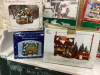 (2) BOXES OF CHRISTMAS DECOR -CERAMIC CHRISTMAS VILLAGE PIECES - SOME ARE LIGHTED - 2