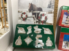 (2) BOXES OF CHRISTMAS DECOR -CERAMIC CHRISTMAS VILLAGE PIECES - SOME ARE LIGHTED - 4