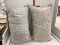 2 HUTTERITE MADE FEATHER PILLOWS