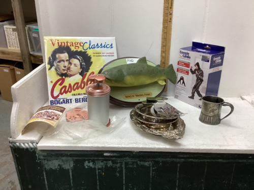 SINGING FISH, CASABLANCA ALBUM, COOKIE PRESS, SILVERPLATE TRAYS