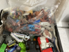 2 FLATS OF TOY CARS , TRUCKS + FIGURES - 2