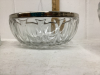 3 GLASS DECOR SALAD BOWLS - 3