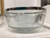 3 GLASS DECOR SALAD BOWLS - 4