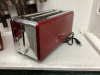 RED COFFEEMAKER & TOASTER, METAL ART TEALIGHT HOLDER - 4