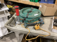 4 SOAKER HOSES, SPRINKLER BASE, NOZZLES