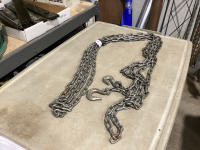 22’ CHAIN 1/4” WITH TWO ENDS - ONE SLIP HOOK + ONE GRAB HOOK