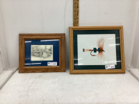 TWO FRAMED PRINTS