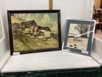 TWO FRAMED PAINTINGS