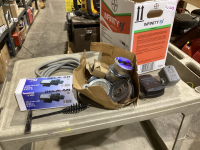 BOX WITH PULLEYS, POWERFLO 12VDC PUMP, FLUX CORE WIRE