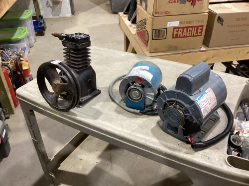 2 ELECTRIC MOTORS AND COMPRESSOR HEAD