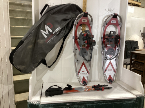 YUKON CHARLIE ALUMINUM SNOWSHOES & WALKING POLES - ADULT