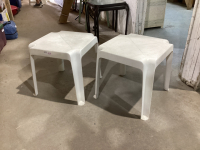 (2)PATIO SIDE TABLES