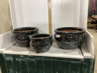 (3) PLANTERS - CLAY