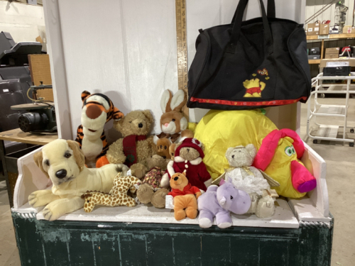 BAG OF STUFFIES & DUFFEL BAG