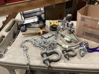 RECEIVER HITCH, BALLS, PULLEY, FAUCET LINE