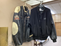 2 JACKETS ONE LEATHER + ONE WOOL W/LEATHER