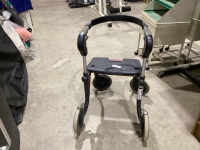 MEDI- CHAIR - 4 WHEELED WALKER W/ BRAKES + SEAT