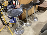 3 STOOLS UNMATCHED - 2 ADJUST IN HEIGHT, ONE IS FIXED