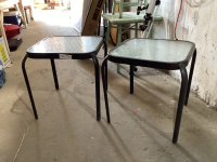 2 SMALL PATIO SIDE TABLES