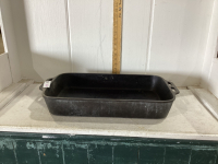 LARGE CAST IRON ROAST PAN - NO LID