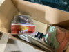 BOX OF MISC DECOR - CHRISTMAS LIGHTS, FRAMES - 2