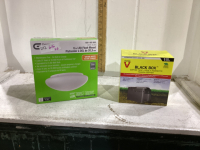 VICTOR BLACK BOX GOPHER TRAP & LED FLUSH MOUNT LIGHT FIXTURE