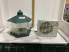 PLASTIC BIRD FEEDER & SMALL HEATER