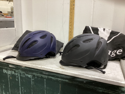 (2) ENGLISH RIDING HELMETS