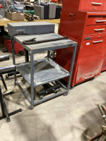 WOOD + METAL ROLLING WORK TABLE