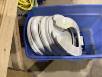 TOTE WITH TOILET SEATS