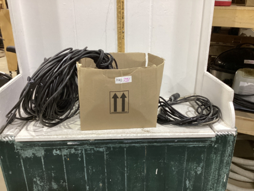 BOX OF EXTENSION CORDS