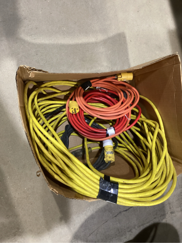 BOX WITH ELECTRICAL CORDS