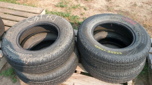 Set of four car tires